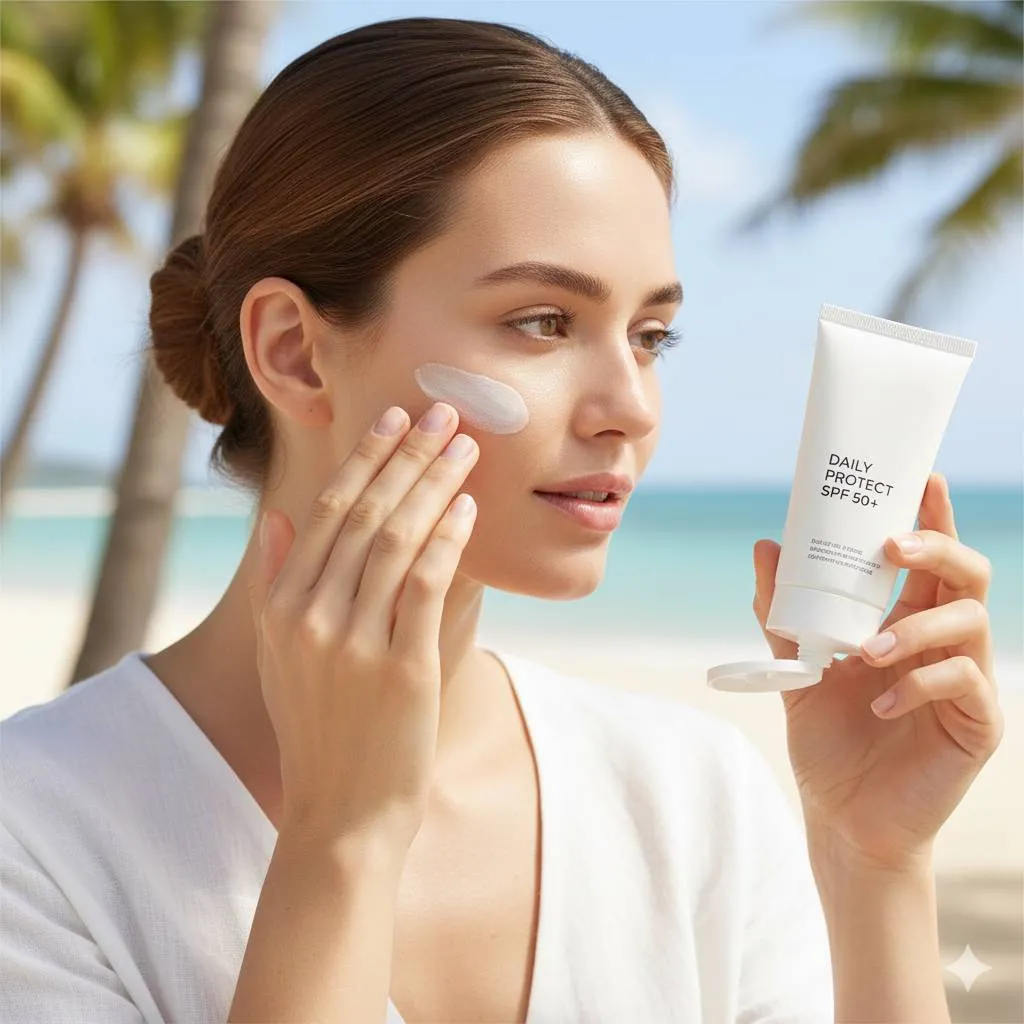 Langkah-Langkah Cara Menggunakan Sunscreen Wajah yang Benar (c) Ilustrasi AI