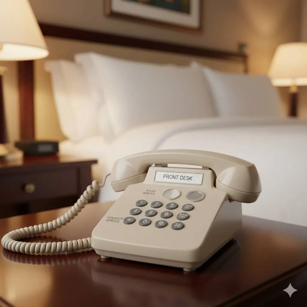 Mengatasi Masalah pada Telepon Hotel (c) Ilustrasi AI