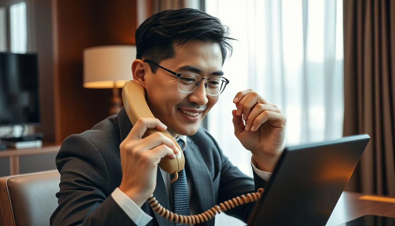 Etika dan Tips Menggunakan Telepon Hotel (c) Ilustrasi AI