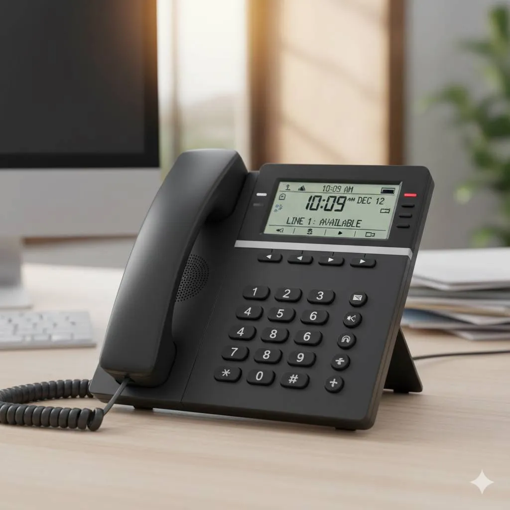 Langkah-Langkah Menggunakan Telepon Kantor untuk Menelpon Keluar (c) Ilustrasi AI