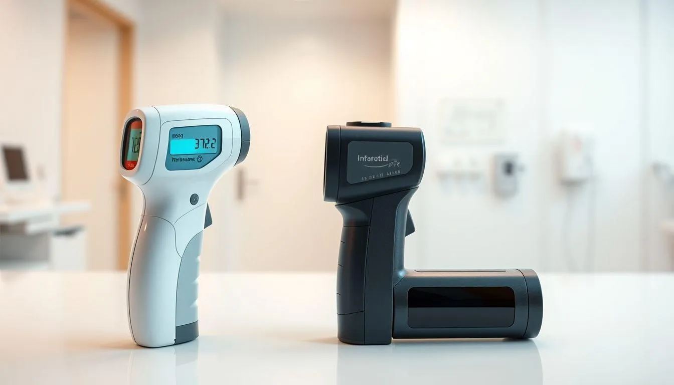 Perbedaan Termometer Tembak untuk Medis dan Industri (c) Ilustrasi AI