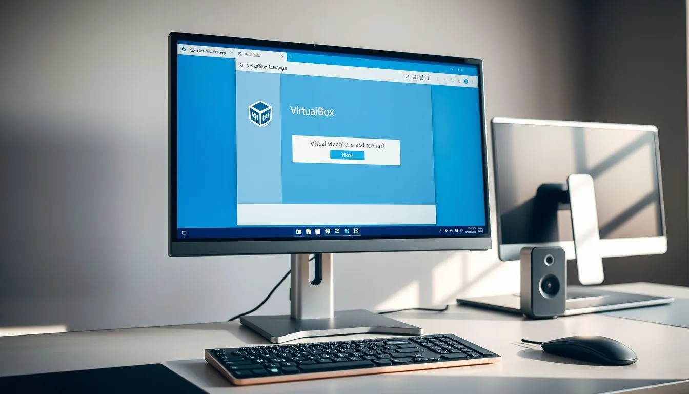 Membuat Mesin Virtual Baru di VirtualBox (c) Ilustrasi AI