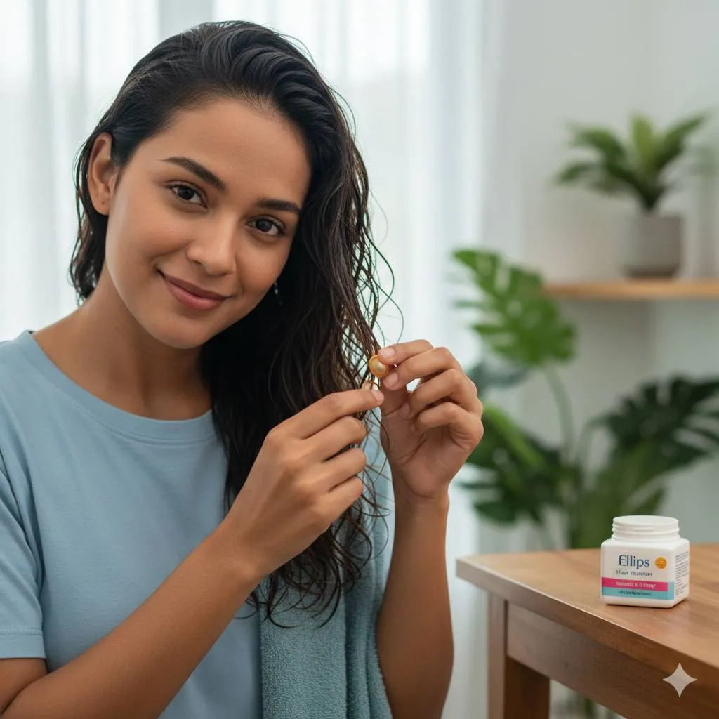 Langkah-Langkah Cara Menggunakan Vitamin Rambut yang Benar (c) Ilustrasi AI