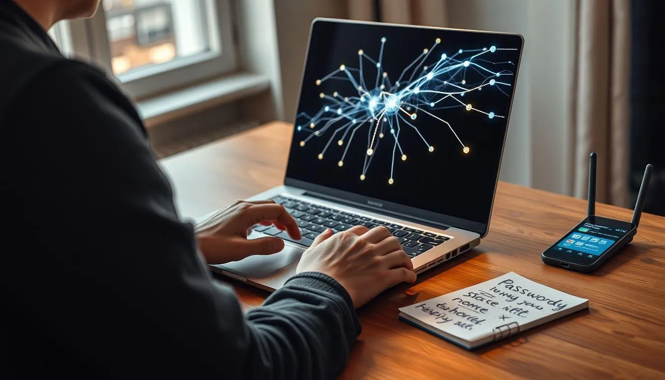 Potret pria membuka laptop (c) Ilustrasi AI