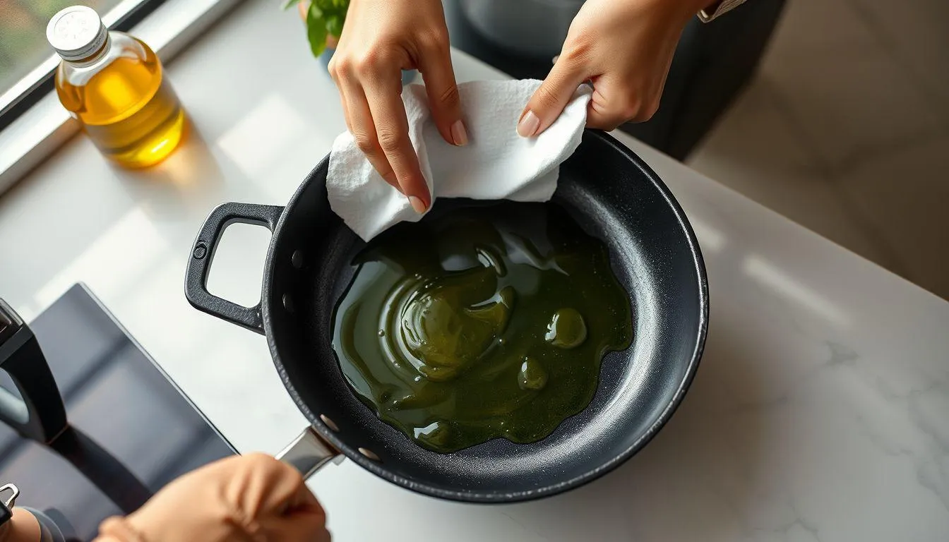 2. Lakukan Proses Seasoning Awal dengan Minyak (c) Ilustrasi AI