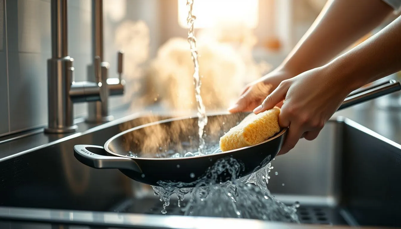 Perawatan Harian Wajan Agar Tetap Anti Lengket (c) Ilustrasi AI