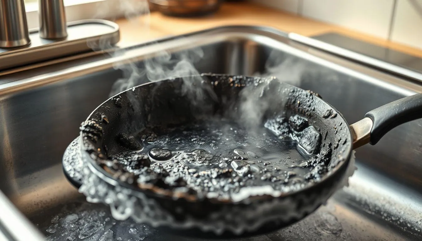 Mengatasi Wajan yang Sudah Terlanjur Lengket (c) Ilustrasi AI