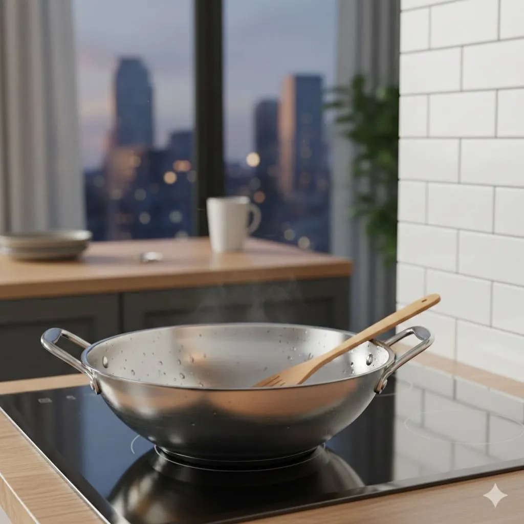 Teknik Memasak yang Tepat dengan Wajan Stainless Steel (c) Ilustrasi AI