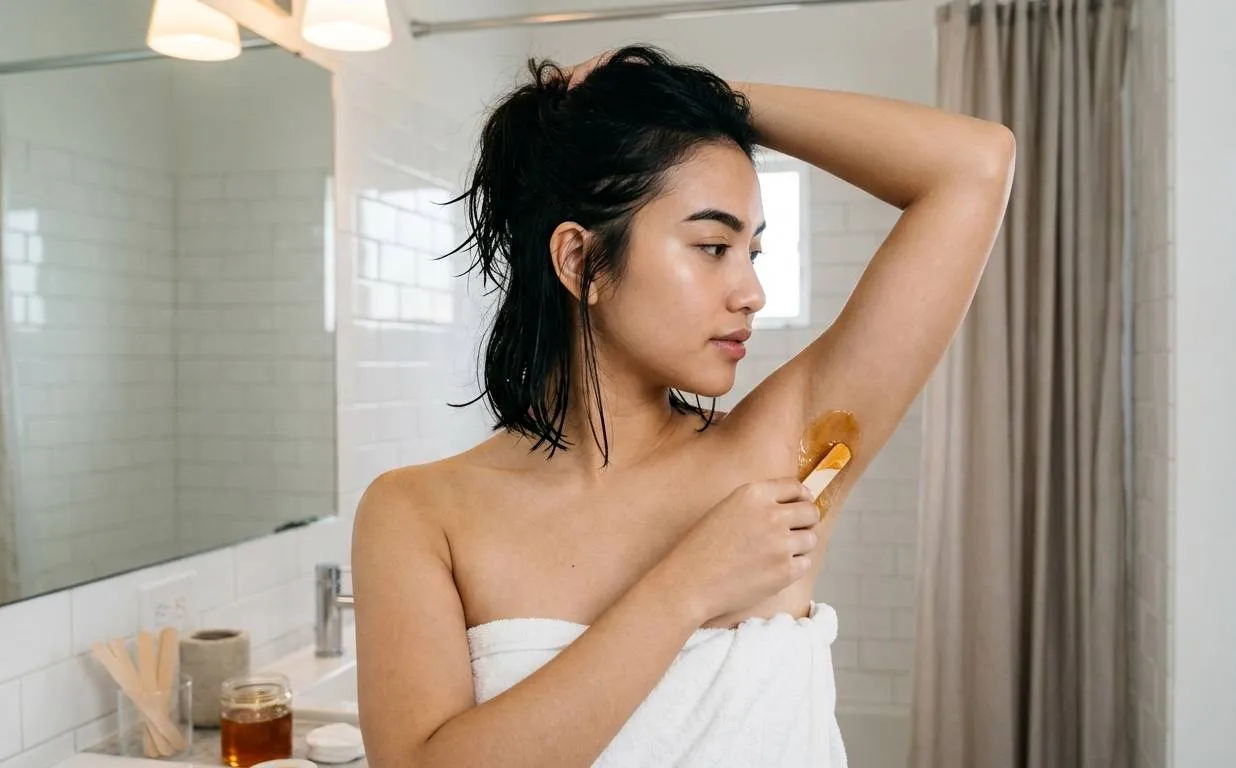3. Cara Menggunakan Waxing Sugar di Area Ketiak (c) Ilustrasi AI