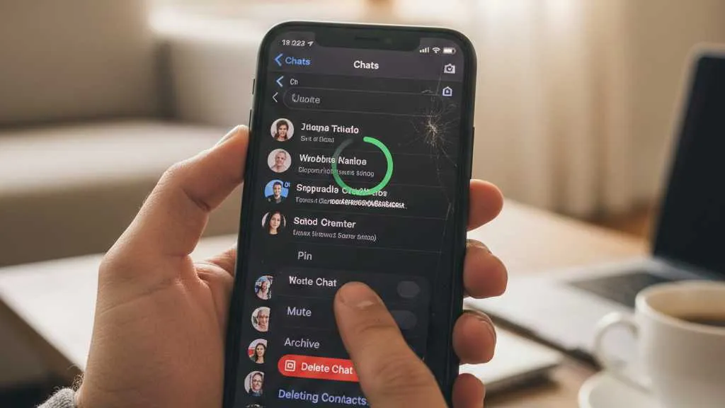 Cara Menghapus Kontak WhatsApp di iPhone (c) Ilustrasi AI
