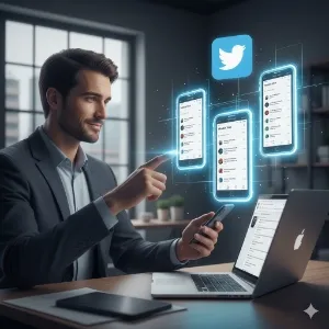 Cara Menambahkan Markah di Twitter (c) Ilustrasi AI