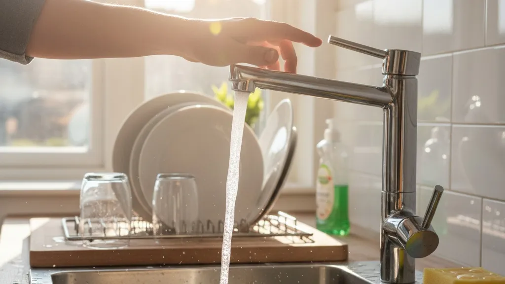 Cara Menghemat Air di Dapur (c) Ilustrasi AI