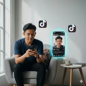 Menghilangkan Filter dari Video TikTok yang Sudah Diunggah (c) Ilustrasi AI