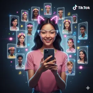 Tren Penggunaan Filter di TikTok (c) Ilustrasi AI