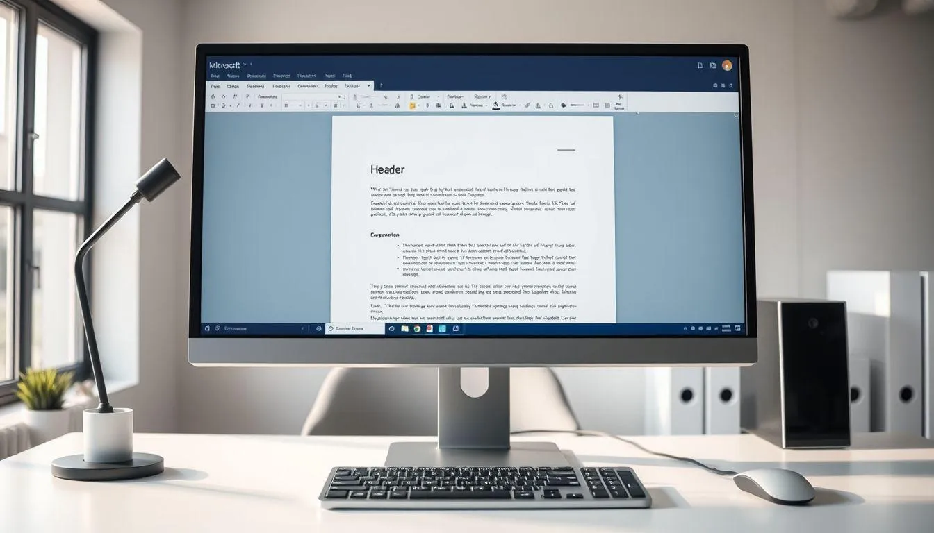 Pengertian Header di Microsoft Word (c) Ilustrasi AI