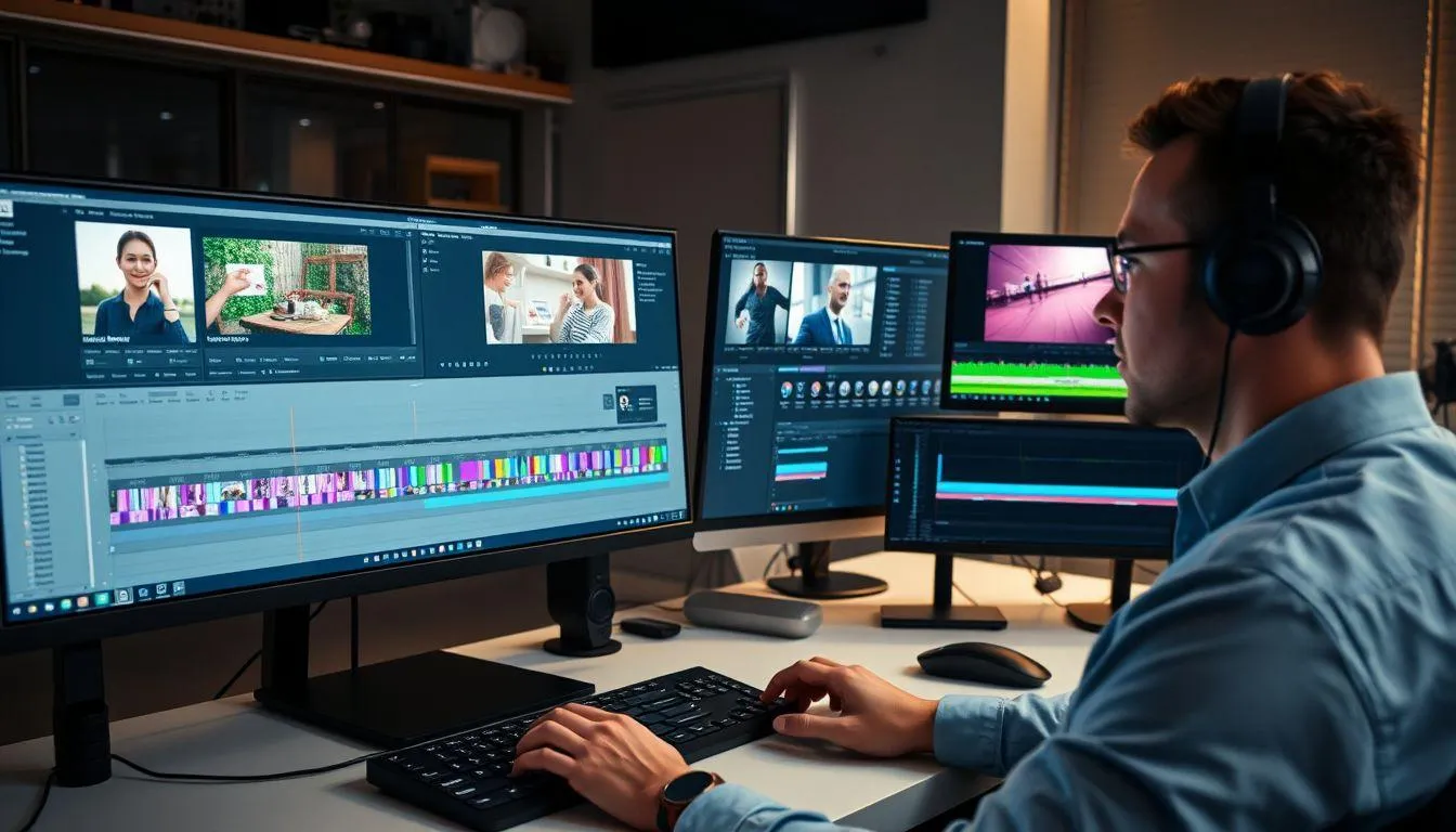 Software Desktop untuk Editing Video Profesional (c) Ilustrasi AI