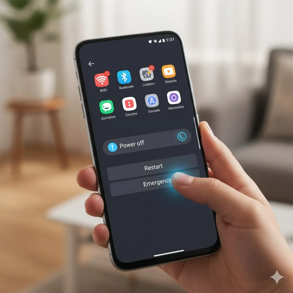 Menonaktifkan Melalui Panel Notifikasi  (c) Ilustrasi AI