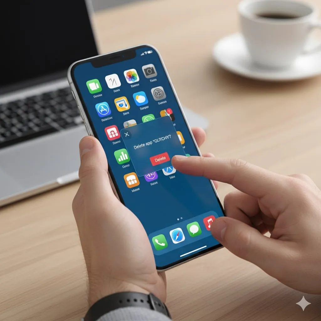 Menghapus Aplikasi Bermasalah  (c) Ilustrasi AI