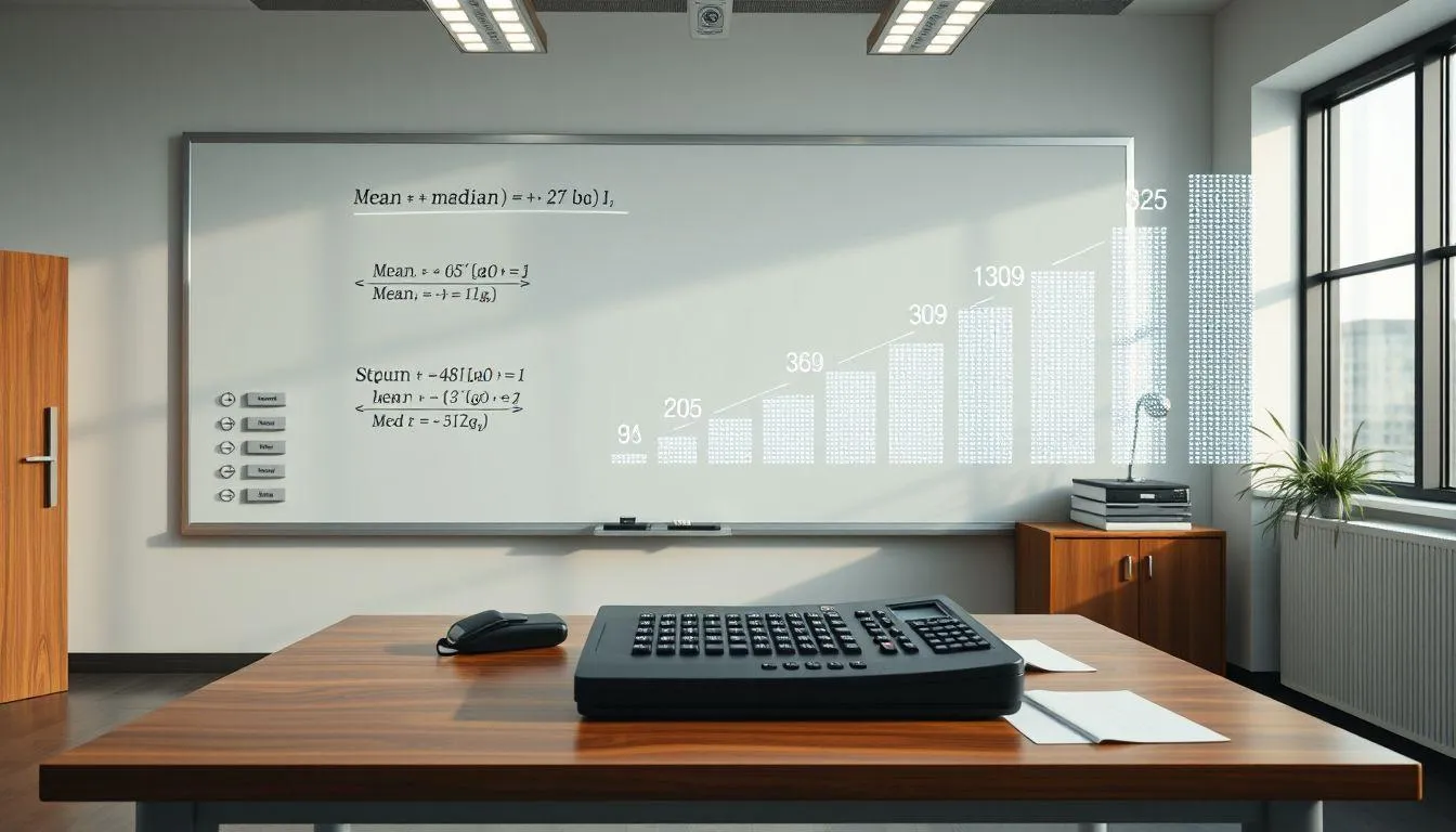 Perbedaan Mean, Median, dan Modus (c) Ilustrasi AI