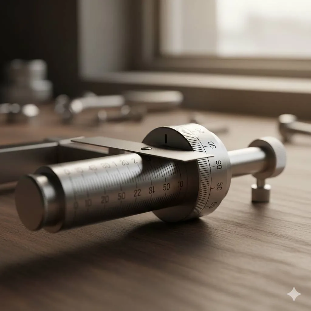 Bagian-Bagian Mikrometer Sekrup dan Fungsinya (c) Ilustrasi AI