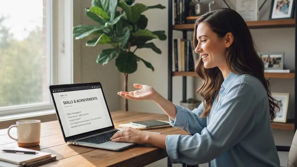 Menambahkan Keterampilan dan Prestasi (c) Ilustrasi AI