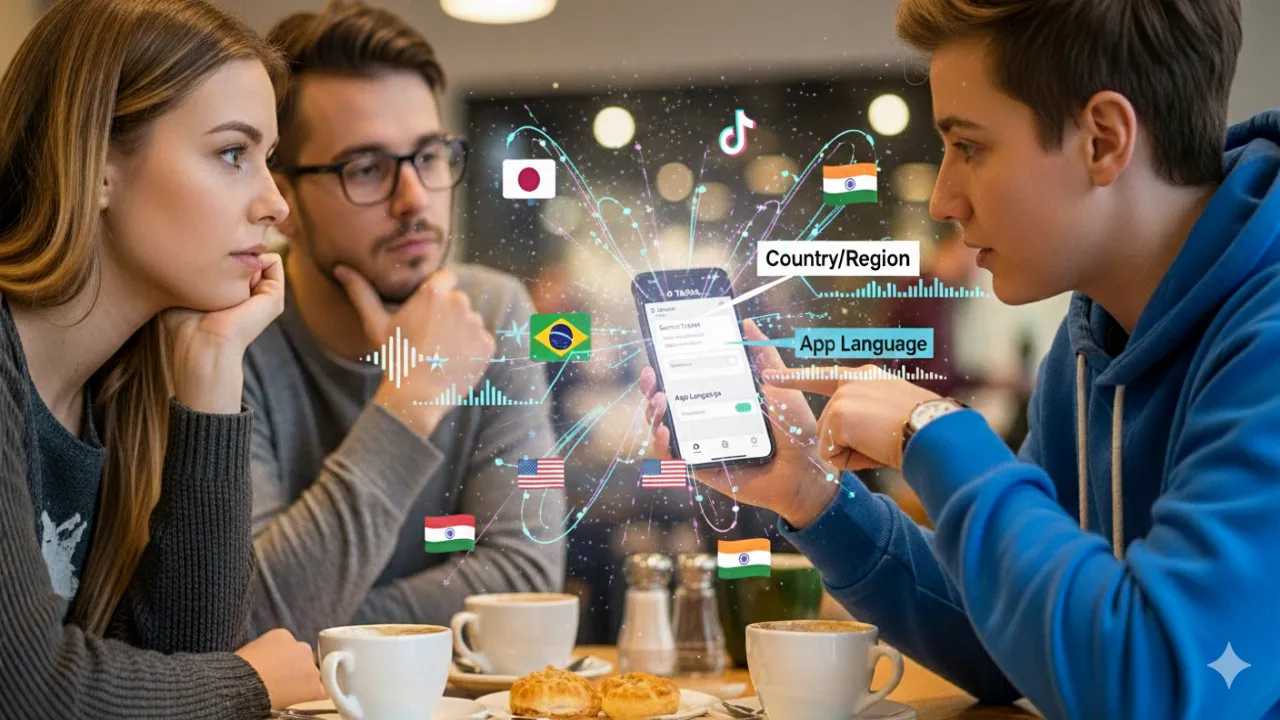 Perbedaan Antara Mengubah Negara dan Mengubah Bahasa di TikTok (c) Ilustrasi AI