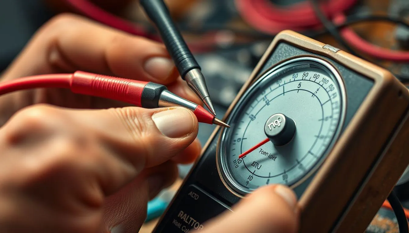 2. Cara Mengukur Hambatan Menggunakan Multimeter Analog (c) Ilustrasi AI