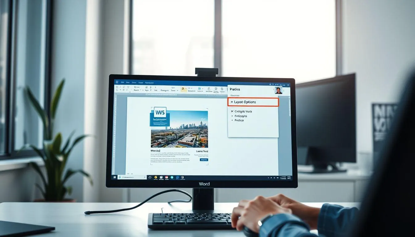 Mengunci Posisi Gambar dengan Layout Options (c) Ilustrasi AI