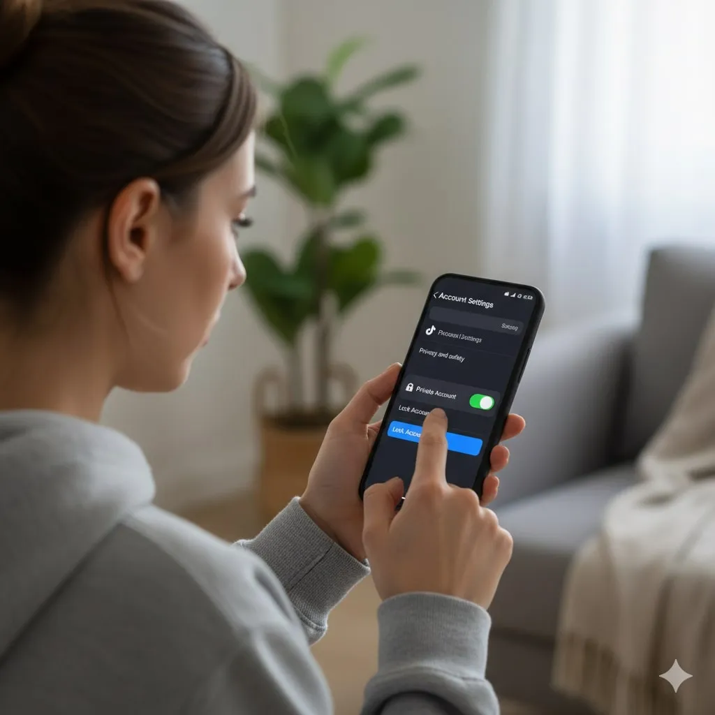 Pengertian dan Jenis Penguncian Akun TikTok (c) Ilustrasi AI