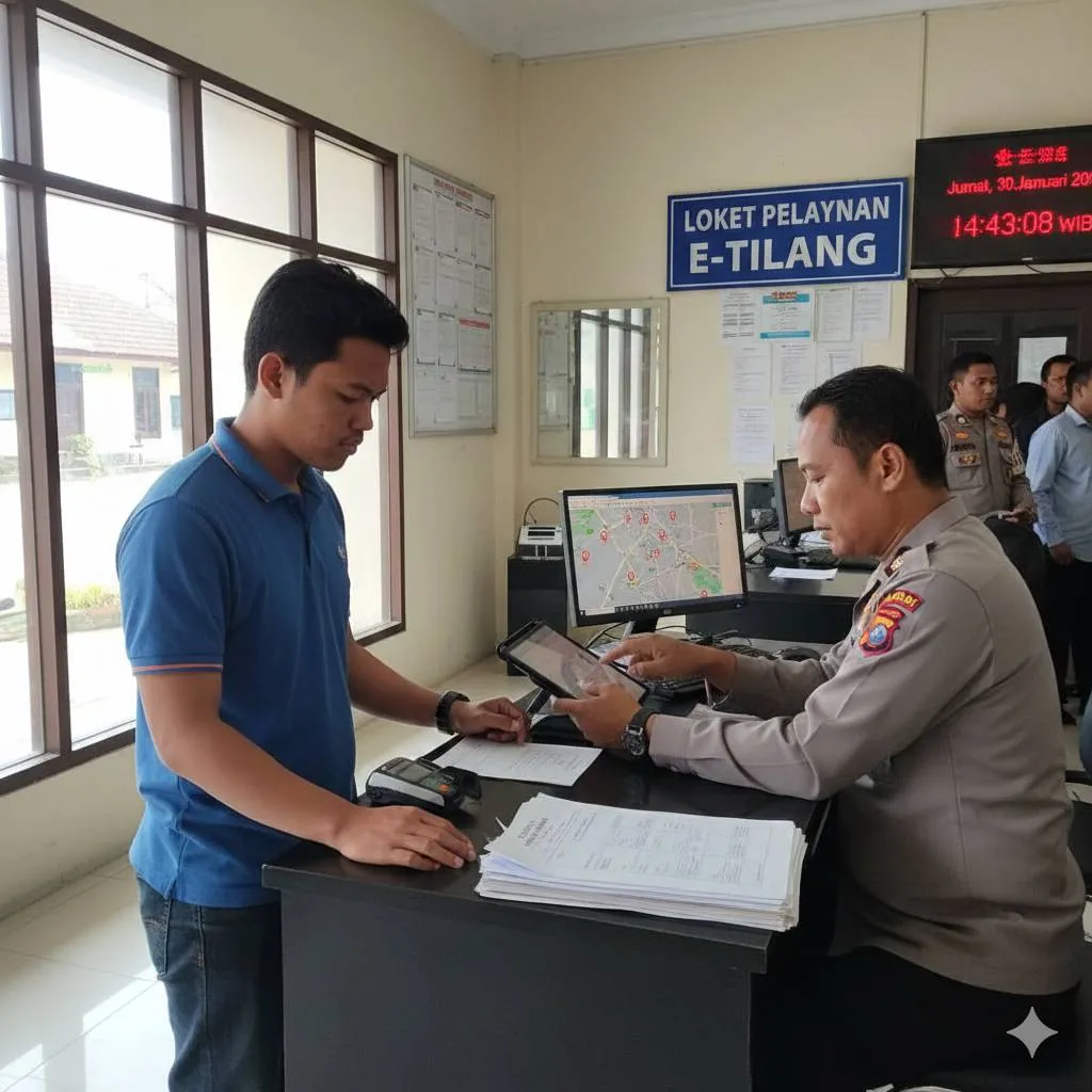 Metode Pembayaran Denda Tilang Elektronik (c) Ilustrasi AI