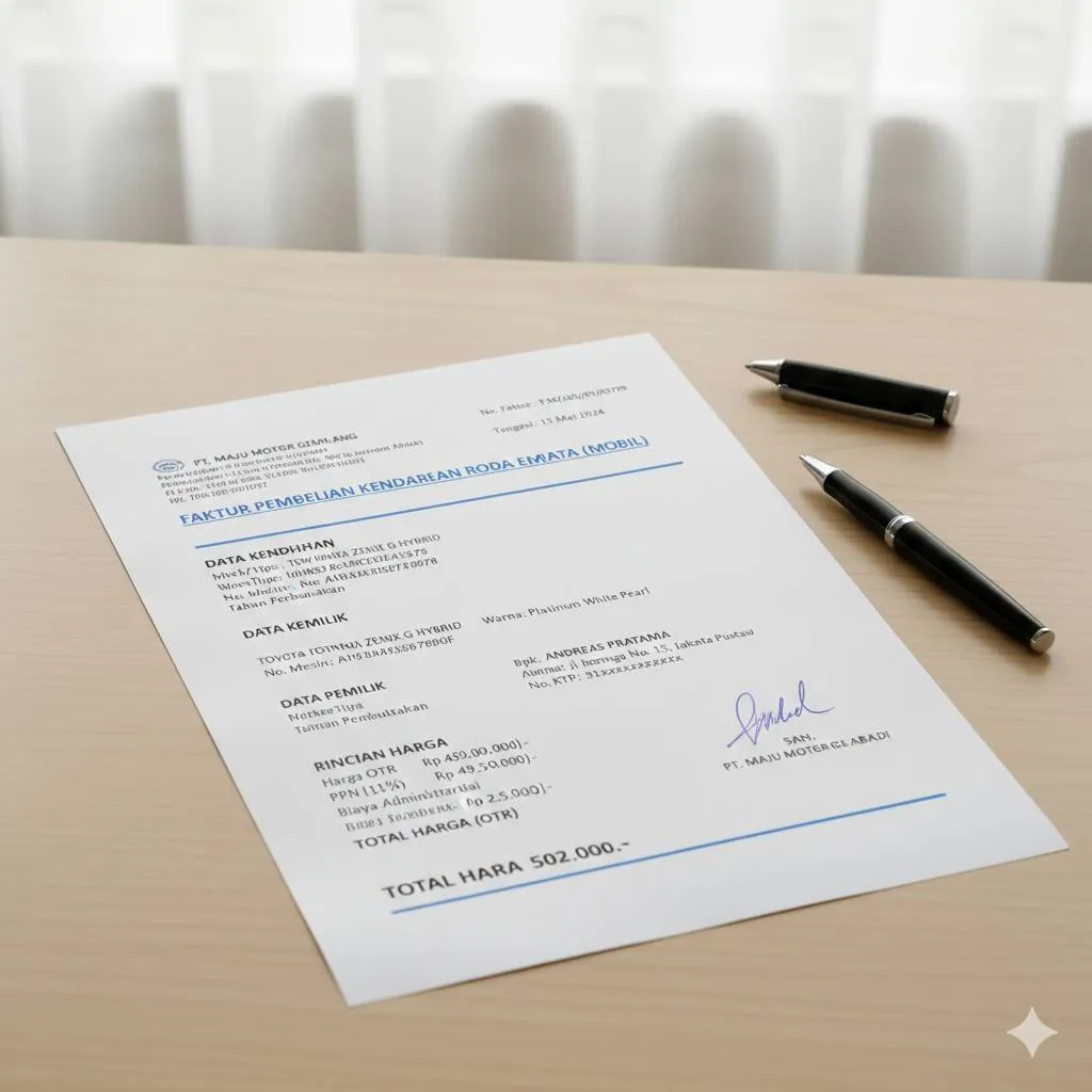 Biaya Pengurusan Faktur Mobil yang Hilang (c) Ilustrasi AI