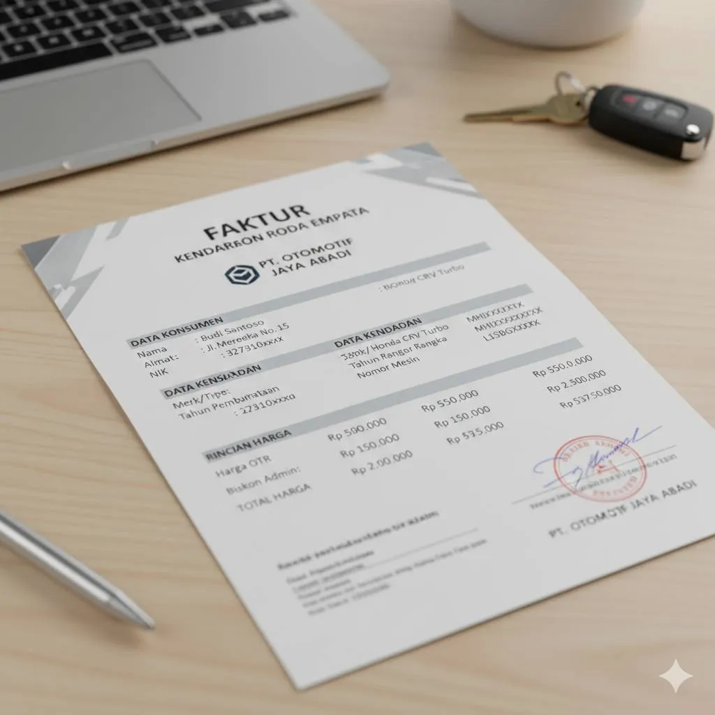 Risiko dan Dampak Kehilangan Faktur Mobil (c) Ilustrasi AI