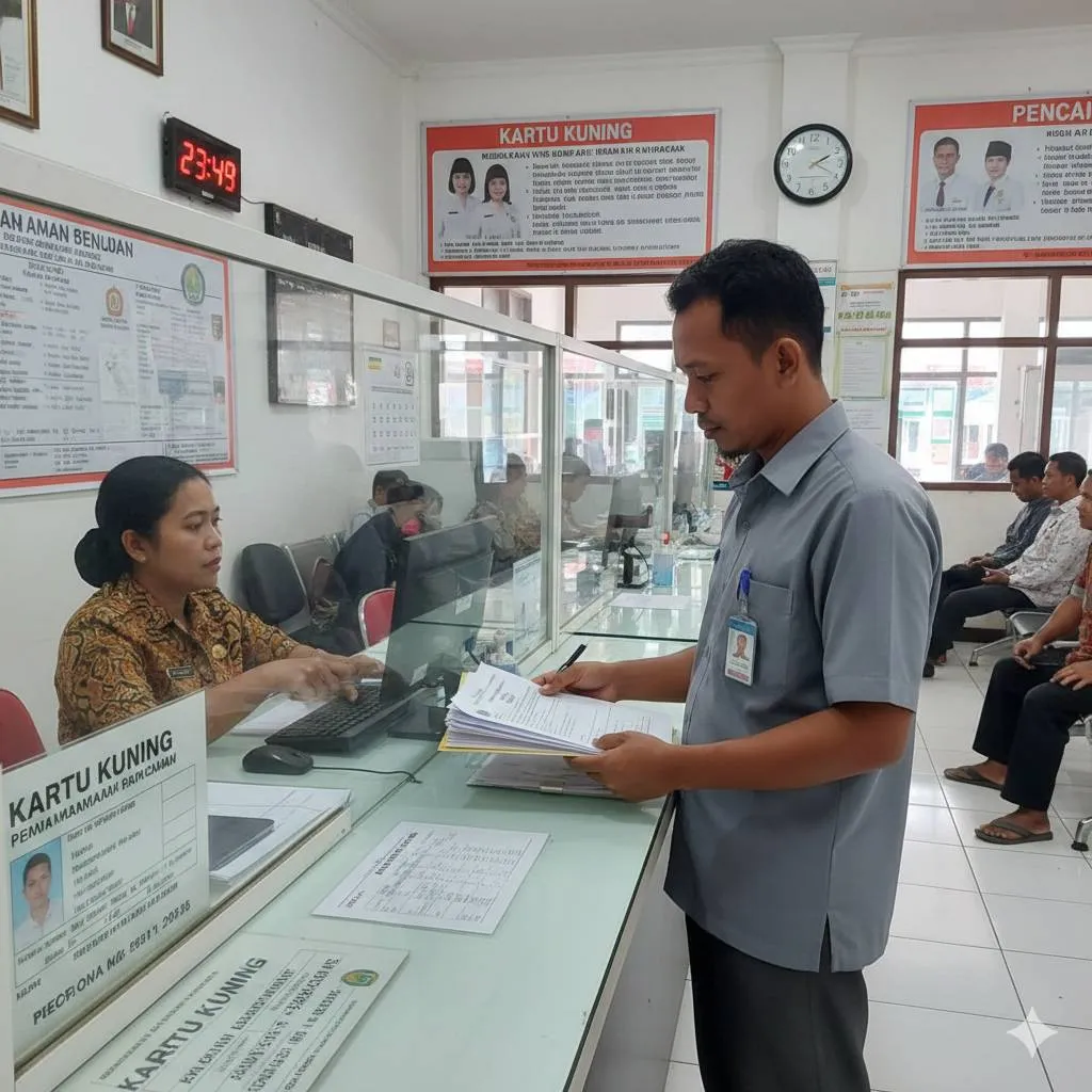 Cara Mengurus Kartu Kuning untuk Wilayah Tertentu (c) Ilustrasi AI