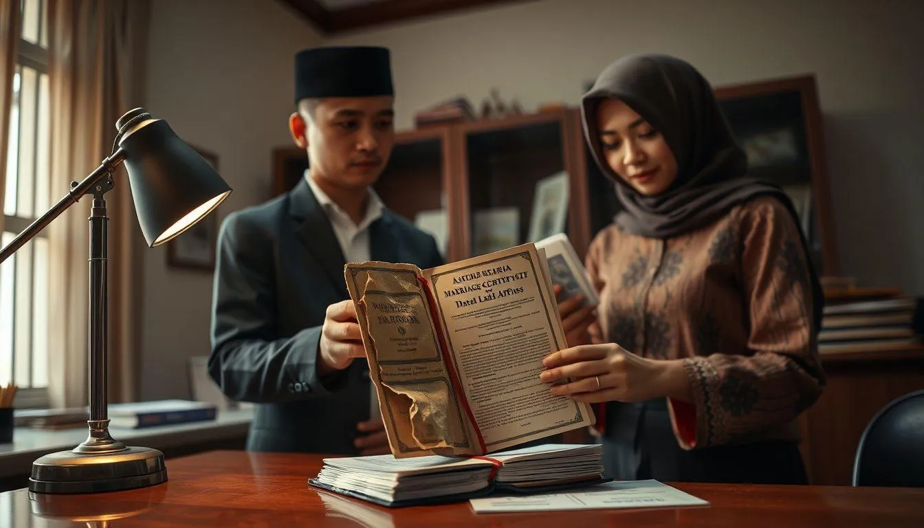 Menangani Buku Nikah yang Rusak (c) Ilustrasi AI