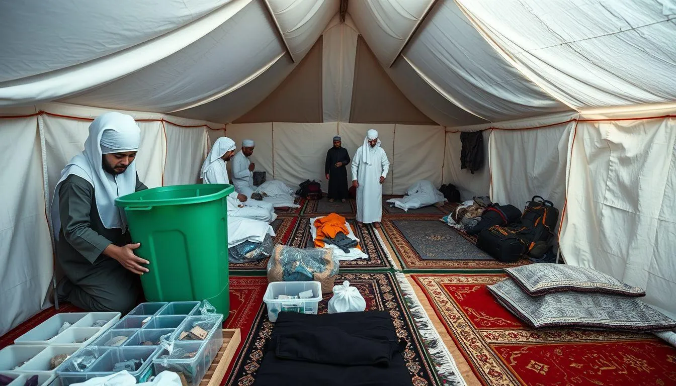 5. Menjaga Kebersihan Lingkungan Sekitar Tenda (c) Ilustrasi AI