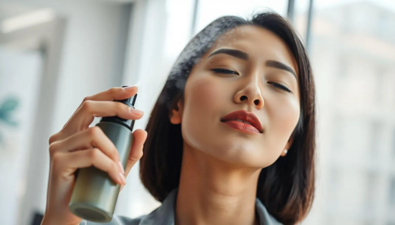 3. Aplikasikan Face Mist Secara Berkala (c) Ilustrasi AI