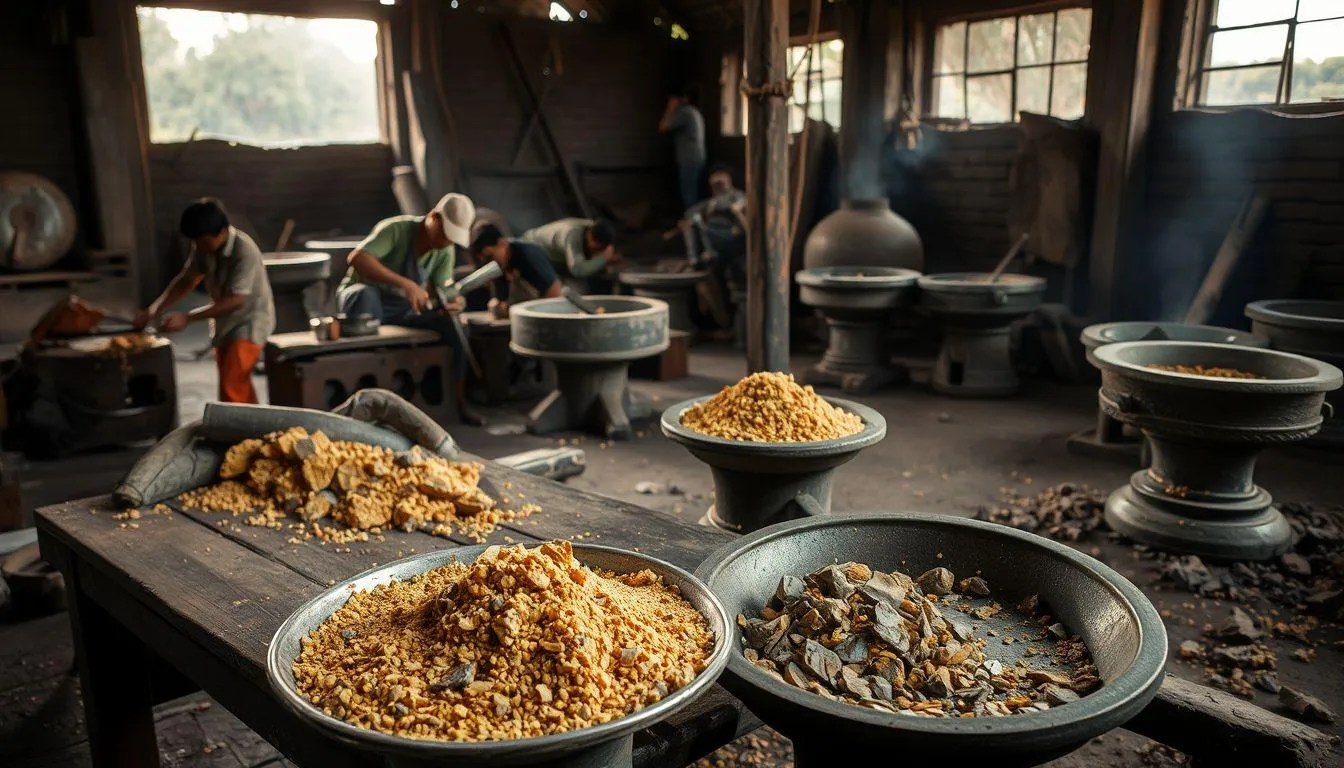 Proses Pengolahan Emas Sebelum Dijual (c) Ilustrasi AI