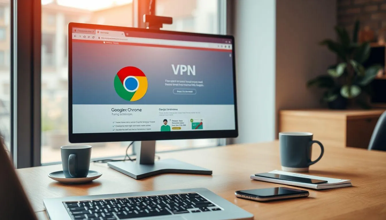 Memanfaatkan Ekstensi VPN di Chrome (c) Ilustrasi AI