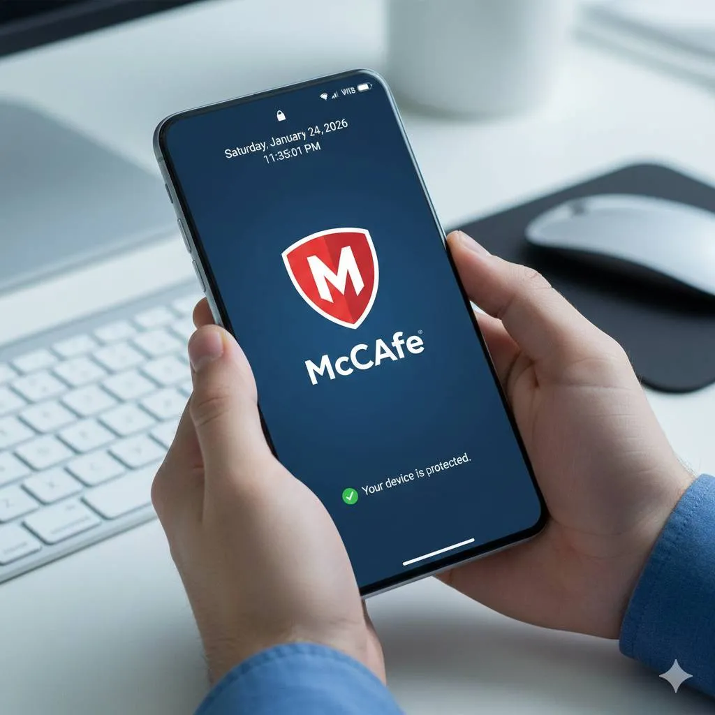 Pengertian dan Fungsi McAfee Antivirus  (c) Ilustrasi AI