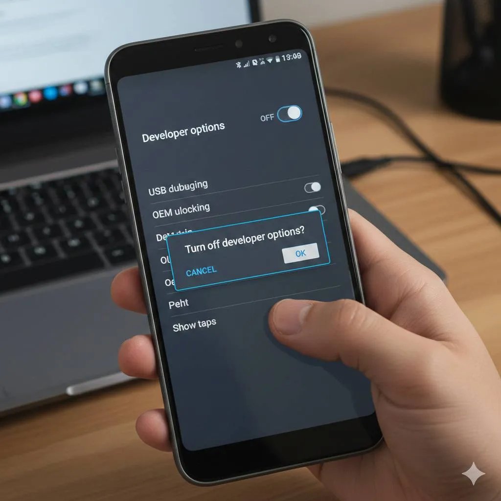 Menggunakan Aplikasi Pihak Ketiga untuk Menonaktifkan Mode Developer (c) Ilustrasi AI