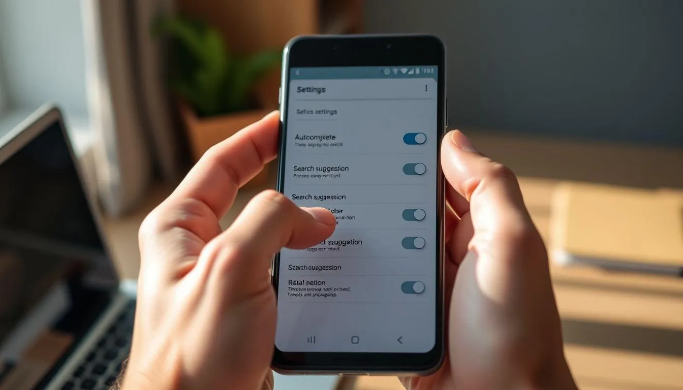 Menonaktifkan Saran Pencarian dan Pelengkapan Otomatis (c) Ilustrasi AI
