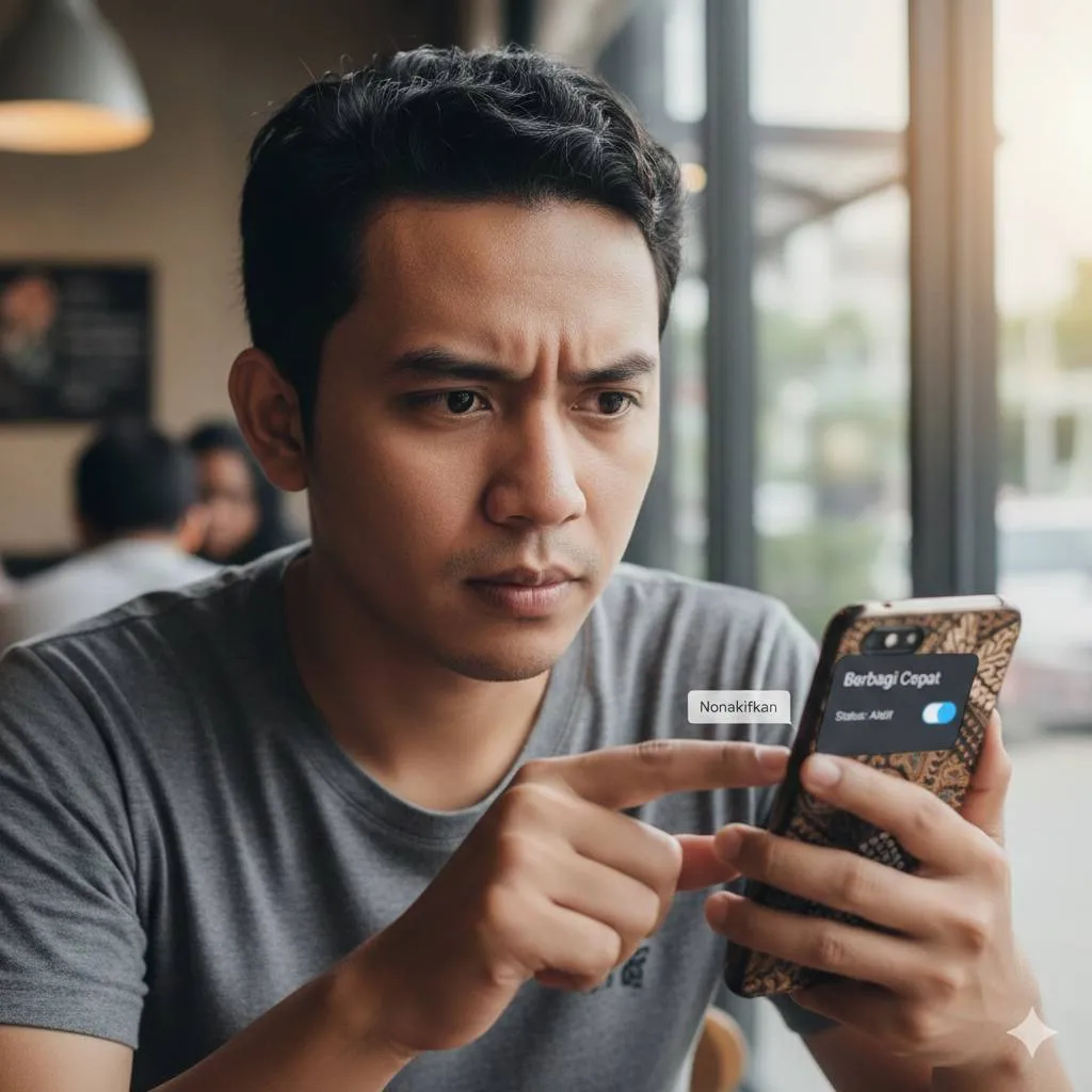 Cara Menonaktifkan Quick Share Melalui Menu Pengaturan (c) Ilustrasi AI