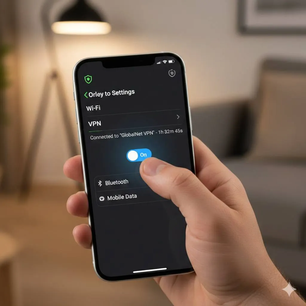 Cara Menonaktifkan VPN di iPhone dan iOS (c) Ilustrasi AI