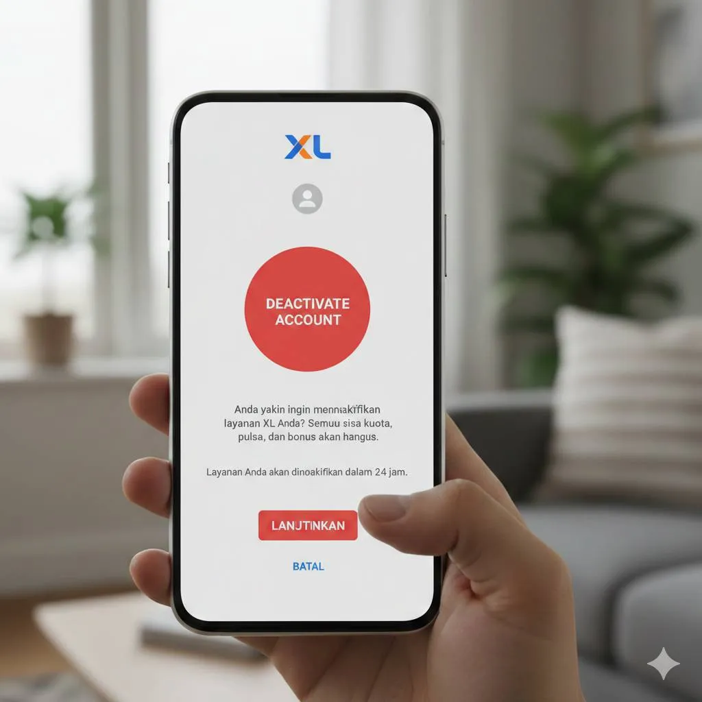 Metode Penonaktifan Melalui XL Center (c) Ilustrasi AI