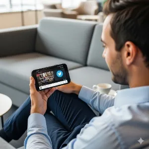 Cara Mengakses Live Streaming di Twitter (c) Ilustrasi AI