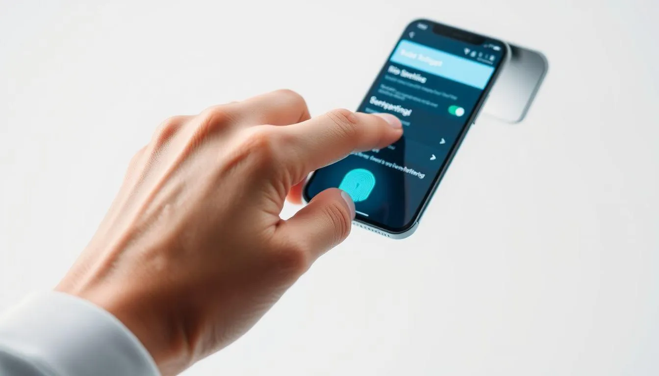 Menggunakan Sensor Sidik Jari atau Face Unlock (c) Ilustrasi AI