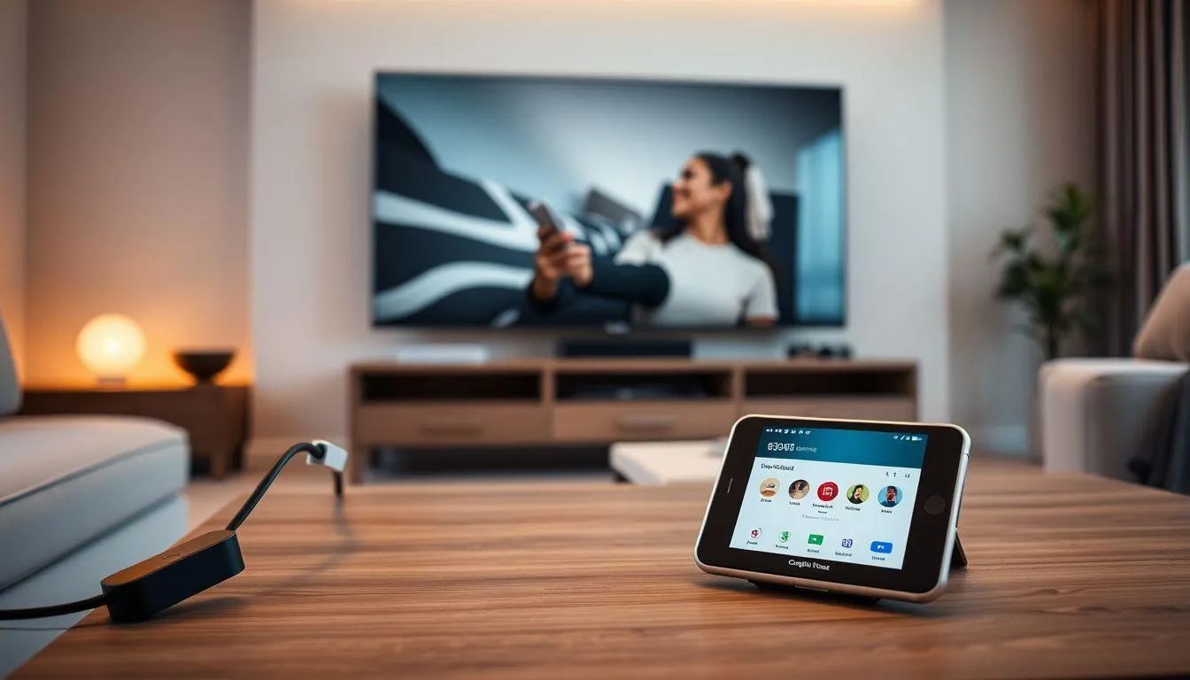 Cara Menyambungkan HP ke TV Menggunakan Google Chromecast (credit:Image by AI)