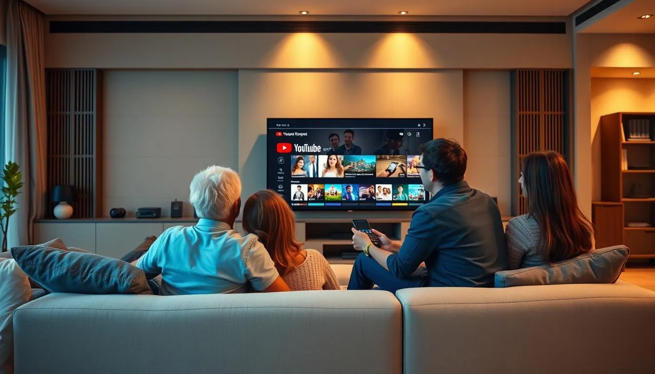 Menggunakan Smart TV (c) Ilustrasi AI