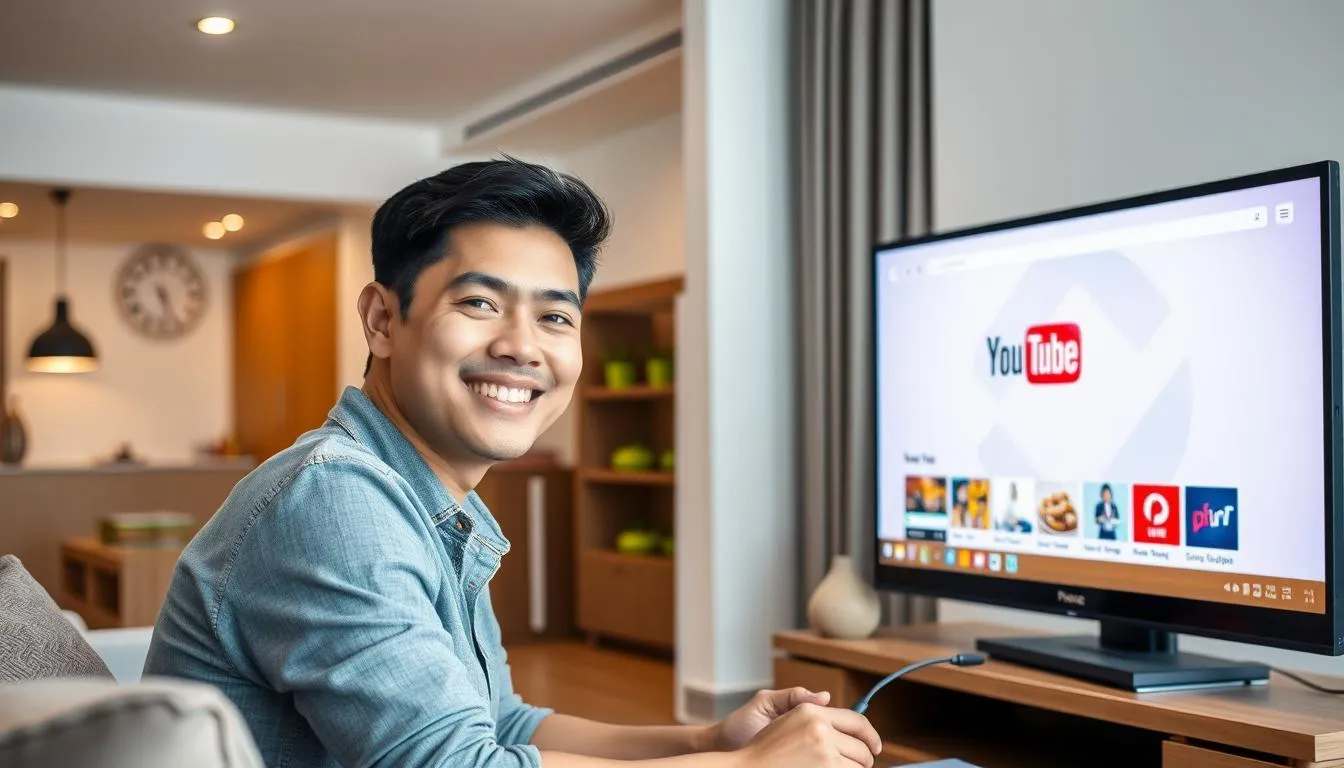 Menggunakan Kabel HDMI (c) Ilustrasi AI