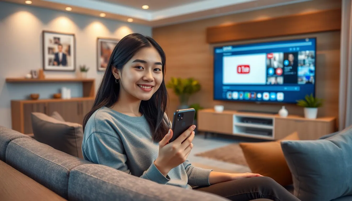 Menggunakan Screen Mirroring (c) Ilustrasi AI